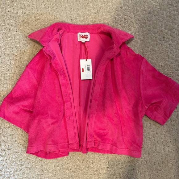 NWT Solid & Striped Sutton shirt in Strawberry Size S - Picture 4 of 5